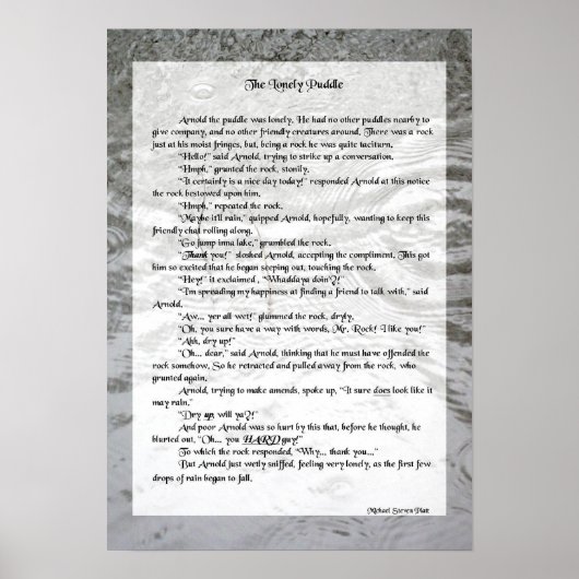 Het eenzame Story van het Poster (Voorkant)