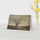 Het eenzame Wenskaart van de Boom Kaart (Gele Bloem)