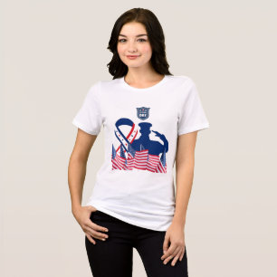 Het eerbanner wit Tri-Blend shirt