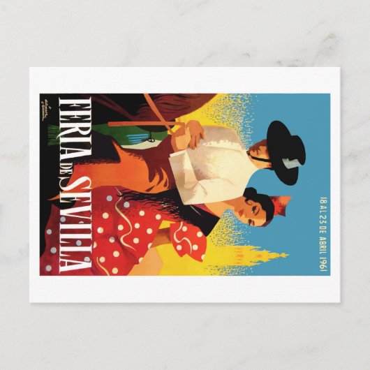 Het Eerlijke Poster van Sevilla April van Spanje Briefkaart (Voorkant)