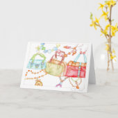 Het Eerlijke wenskaart van handtassen Kaart (Gele Bloem)