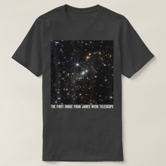 Het eerste Afbeelding van de James Webb ruimtetele T-shirt (Design voorkant)