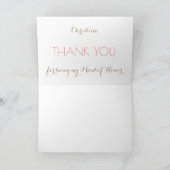 Het eerste bruidsmeisje dankt u kaardt bedankkaart (Binnen)