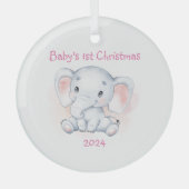 HET EERSTE CHRISTMAS-ORNAMENT VAN BABY GLAS ORNAMENT (Voorkant)