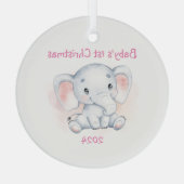 HET EERSTE CHRISTMAS-ORNAMENT VAN BABY GLAS ORNAMENT (Achterkant)