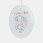 HET EERSTE CHRISTMAS-ORNAMENT VAN BABY GLAS ORNAMENT (Voorkant links)