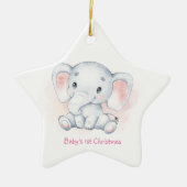 HET EERSTE CHRISTMAS-ORNAMENT VAN BABY KERAMISCH ORNAMENT (Voorkant)