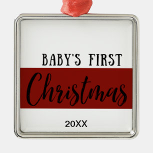 HET EERSTE CHRISTMAS-ORNAMENT VAN BABY METALEN ORNAMENT