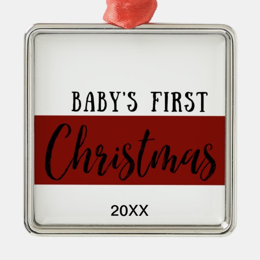 HET EERSTE CHRISTMAS-ORNAMENT VAN BABY METALEN ORNAMENT (Voorkant)