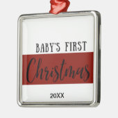 HET EERSTE CHRISTMAS-ORNAMENT VAN BABY METALEN ORNAMENT (Links)