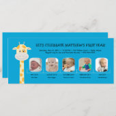 Het eerste geboortejaar van de baby kaart (Voorkant / Achterkant)