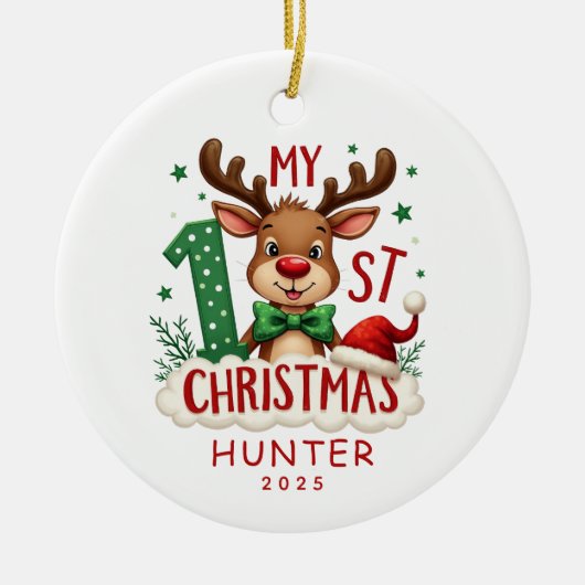 Het eerste gepersonaliseerde ornament van Baby (Voorkant)