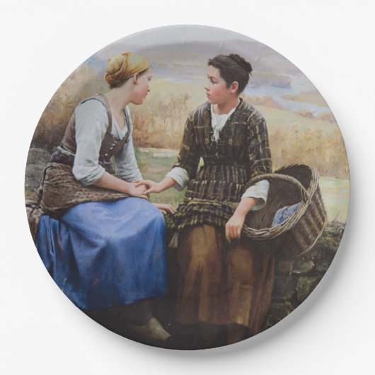 Het eerste grief (sympathie in Bereavement) Papieren Bordje (Voorkant)