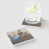 Het eerste grief (sympathie in Bereavement) Stenen Onderzetter (Zijkant)