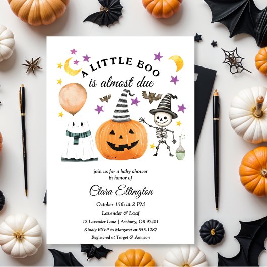 Het eerste Halloween Baby shower van Little Pumpki Kaart
