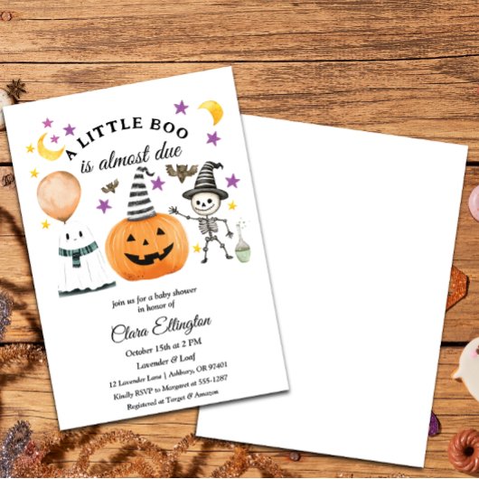 Het eerste Halloween Baby shower van Little Pumpki Kaart