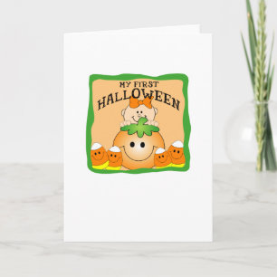 HET EERSTE HALLOWEEN MEISJE KAART