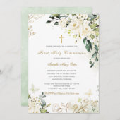 Het eerste Heilige Communiëntenmeisje Kaart (Voorkant / Achterkant)