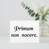 Het eerste is geen kwaad doen. briefkaart (Staand voorkant)