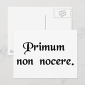 Het eerste is geen kwaad doen. briefkaart (Voorkant / Achterkant)