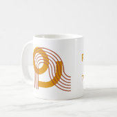 Het eerste is koffie (in het geel) koffiemok (Voorkant links)