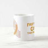 Het eerste is koffie (in het geel) koffiemok (Center)