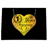 Het eerste jaar Jubileum hart Groot Cadeauzakje (Voorkant)