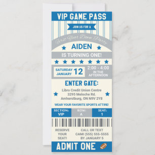 Het eerste jaar naar beneden! Verjaardag football  Kaart