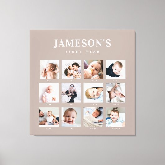 Het eerste jaar van de conservatieve baby: het kal canvas afdruk (Voorkant)