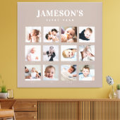 Het eerste jaar van de conservatieve baby: het kal canvas afdruk (Insitu (Woonkamer))