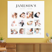 Het eerste jaar van de conservatieve baby: het kal canvas afdruk (Insitu (Woonkamer))