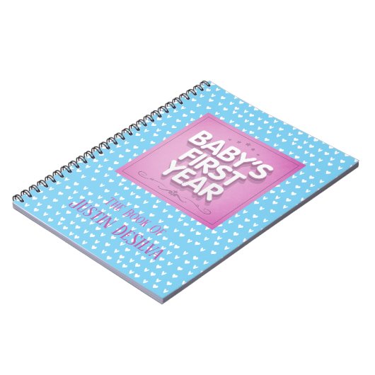 Het eerste jaar van de individuele baby notitieboek (Linkerzijde)