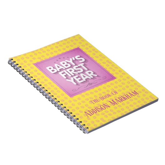 Het eerste jaar van de individuele baby notitieboek (Rechterzijde)