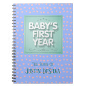 Het eerste jaar van de individuele baby notitieboek (Voorkant)