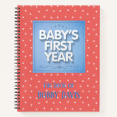Het eerste jaar van de individuele baby notitieboek (Voorkant)