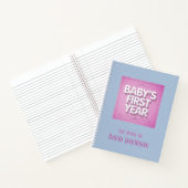 Het eerste jaar van de individuele baby notitieboek (Binnen)