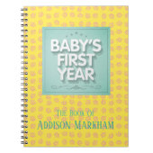 Het eerste jaar van de individuele baby notitieboek (Voorkant)