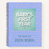 Het eerste jaar van de individuele baby notitieboek (Voorkant)