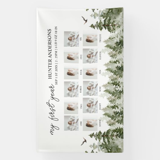 Het eerste jaar van het moderne hertenbos in Baby Spandoek (Verticaal)