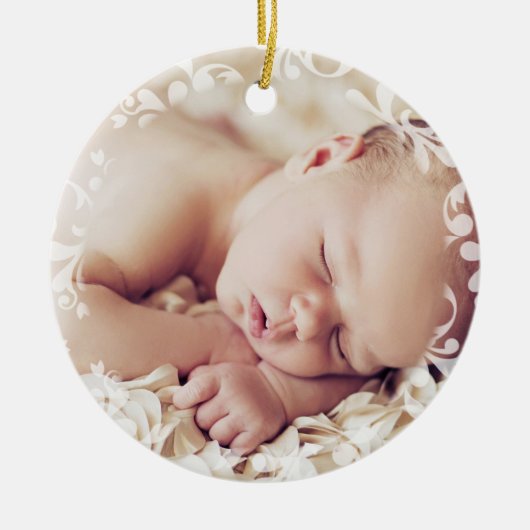 Het eerste kerst Ornament van de pasgeboren baby (Voorkant)