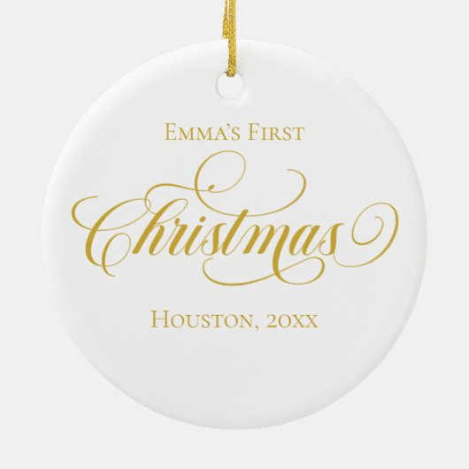 Het eerste kerst Ornament van de pasgeboren baby (Achterkant)