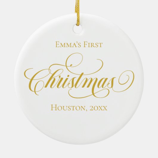 Het eerste kerst Ornament van de pasgeboren baby (Achterkant)