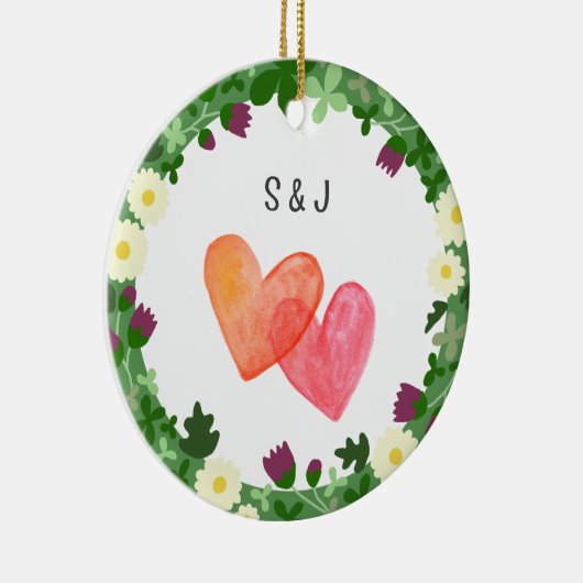 Het eerste kerstcadeau van het paar samen Pas getr Keramisch Ornament (Rechts)