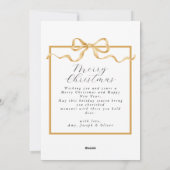 Het eerste kerstfotoscript van Elegant Baby Feestdagenkaart (Achterkant)