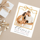 Het eerste kerstfotoscript van Elegant Baby Feestdagenkaart