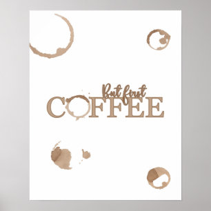 Het eerste koffie Poster