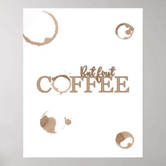 Het eerste koffie Poster (Voorkant)