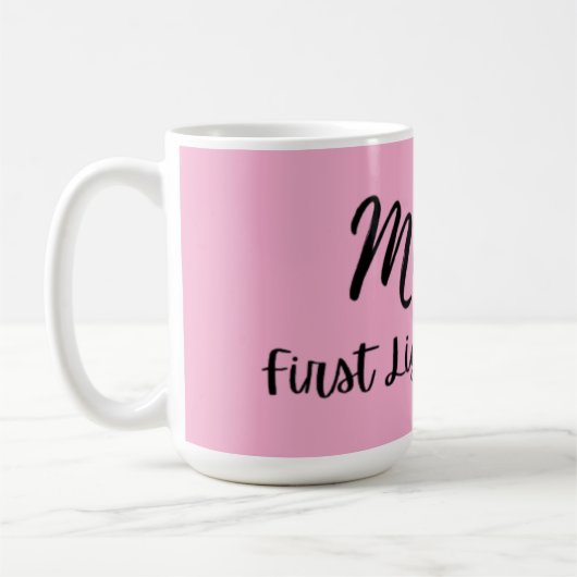 "Het eerste licht van de liefde" Quote Koffiemok (Links)