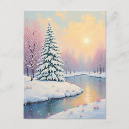 Het eerste licht van de winter feestdagenkaart