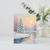 Het eerste licht van de winter feestdagenkaart (Staand voorkant)